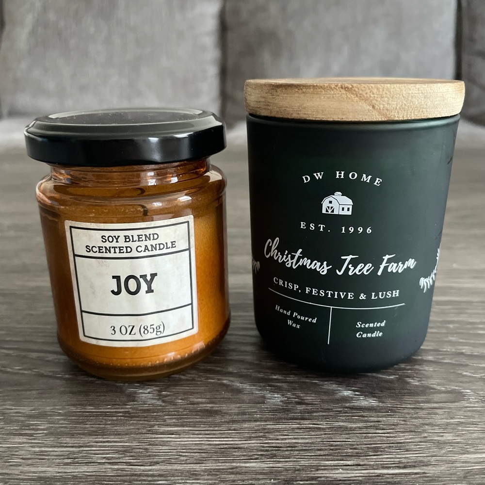 Two small winter candles